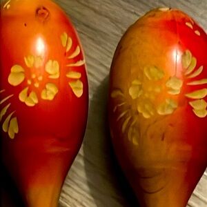 Handcrafted Floral Wooden Maracas